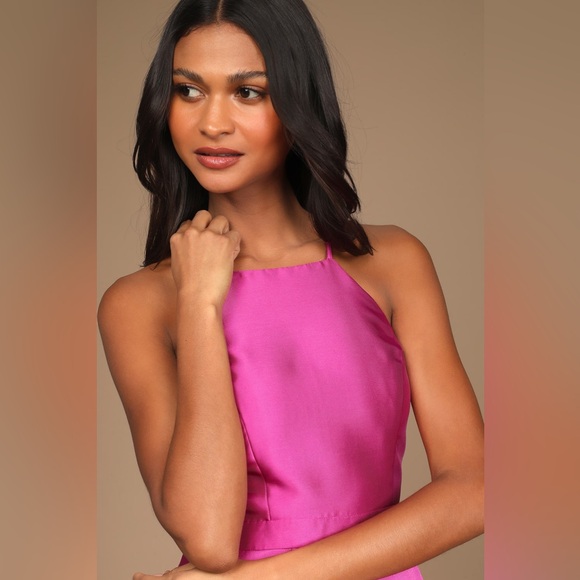 Lulus Broadway Show Magenta High-Low Gown - Picture 3 of 12